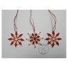 red and white snowflake ornaments by rolling blossoms