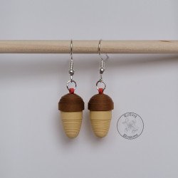 Quilled chocolate ice cream cone earrings by rolling blossoms