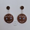 Quilled gingerbread earrings by rolling blossoms