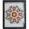 Quilled summer flower mandala with rows of brightly colored flowers by Rolling Blossoms