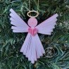Pink quilled angel Christmas ornament by Rolling Blossoms