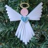 Blue quilled angel Christmas ornament by Rolling Blossoms