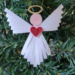 Quilled angel Christmas ornament by Rolling Blossoms