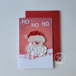 Quilled santa christmas card by rolling blossoms