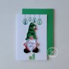 quilled standing gnome christmas card by rolling blossoms.