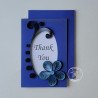 quilled thank you card by rolling blossoms