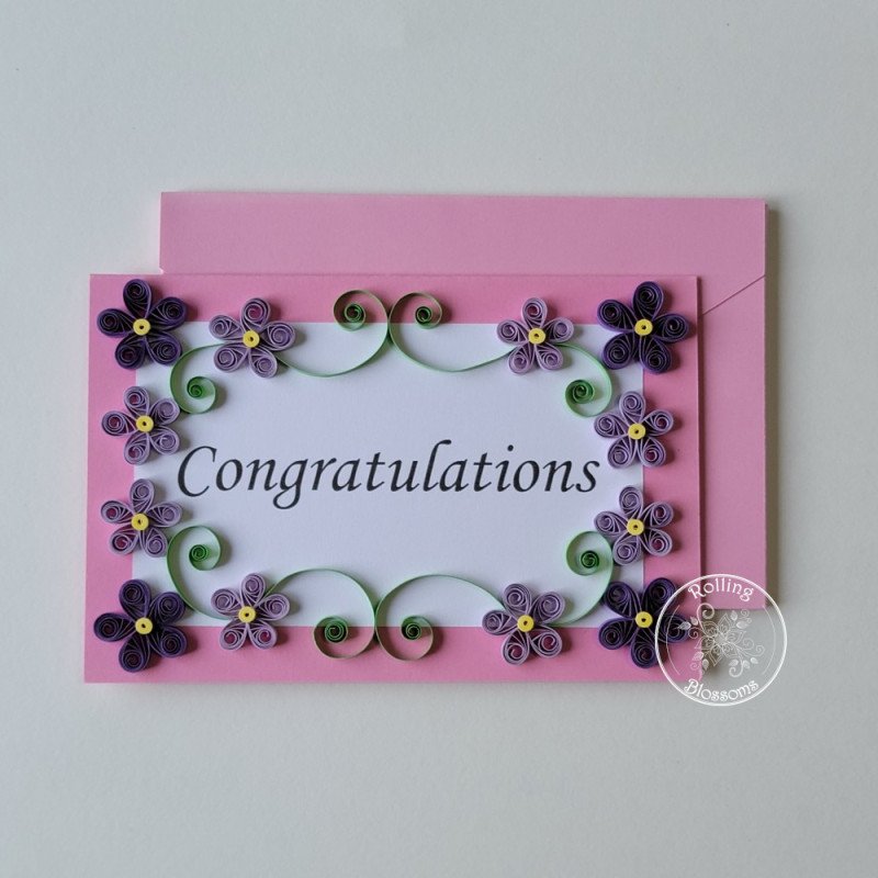 quilled congratulations card by rolling blossoms quilled congratulations card by rolling blossoms