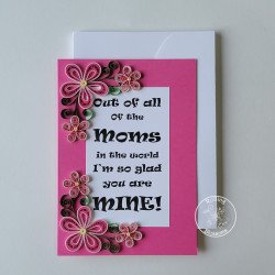 quilled card for mom by rolling blossoms