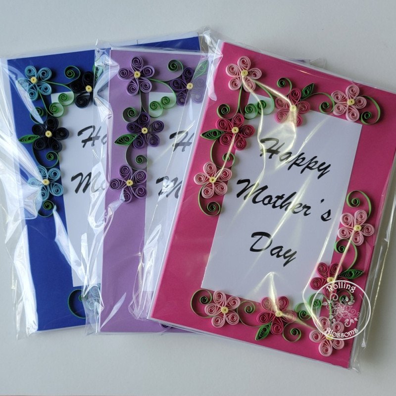 quilled mother's day card by rolling blossoms quilled mother's day card by rolling blossoms