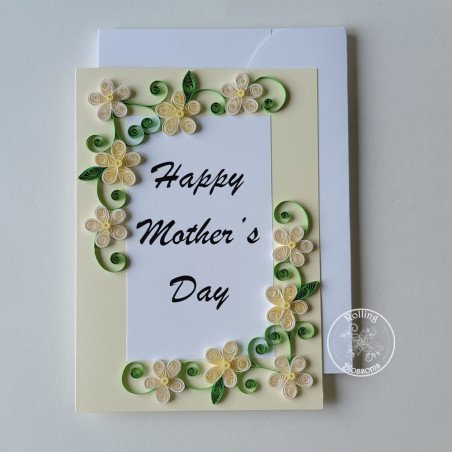 quilled mother's day card by rolling blossoms