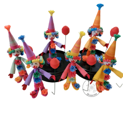 Quilled miniature birthday clowns by rolling blossoms