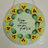 quilled pansy plaque by rolling blossoms