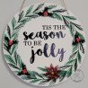 quilled holly wreath plaque by rolling blossoms