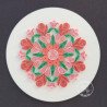 quilled rose and pink tulip mandala plaque by rolling blossoms