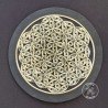 quilled gold flower of life plaque by rolling blossoms
