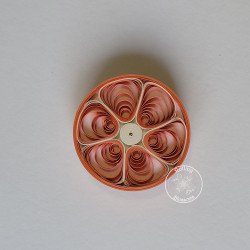 quilled orange magnet by rolling blossoms