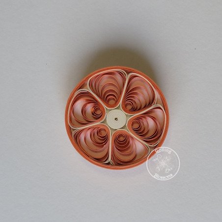 quilled orange magnet by rolling blossoms