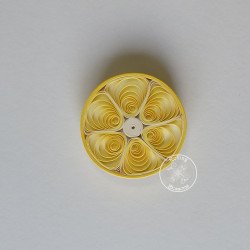 quilled lemon magnet by rolling blossoms