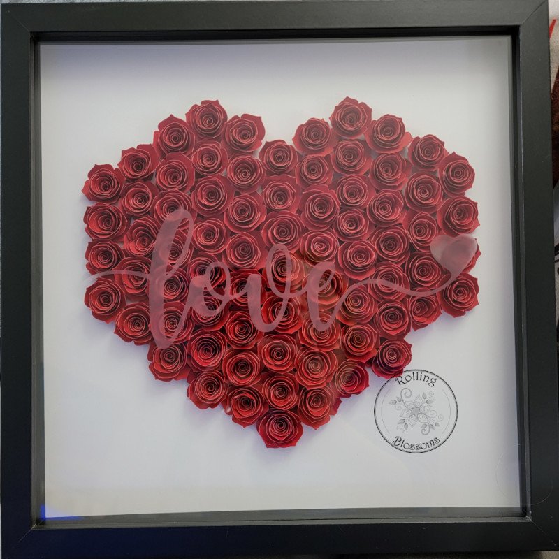 rolled roses love heart by rolling blossoms rolled roses love heart by rolling blossoms