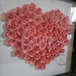 rolled paper carnations heart by rolling blossoms