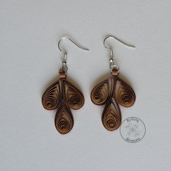 quilled fall teardrops earrings by rolling blossoms