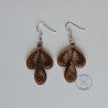 quilled fall teardrops earrings by rolling blossoms