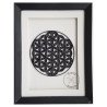 Quilled flower of life black and white design by rolling blossoms
