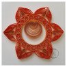 Quilled Svadhisthana chakra by Rolling Blossoms close up view