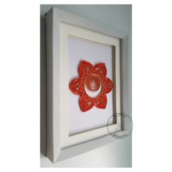 Quilled Svadhisthana chakra by Rolling Blossoms side view