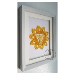 Quilled Manipura chakra by Rolling Blossoms side view