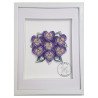 Quilled purple and yellow pansy cluster by Rolling Blossoms