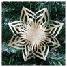 Woven paper star ornaments by rolling blossoms in parchment paper with metallic silver edges
