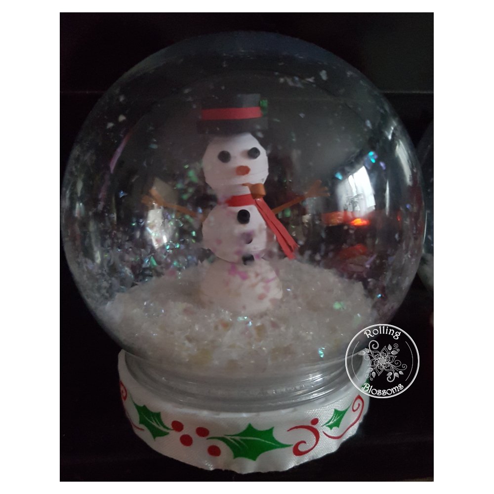 Quilled Snowman Snowglobe