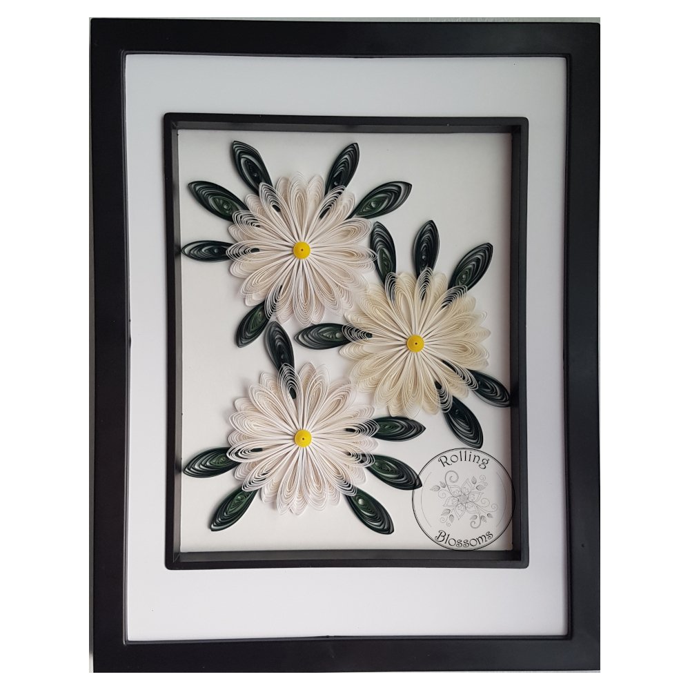 Large Quilled Daisies Wall Hanging