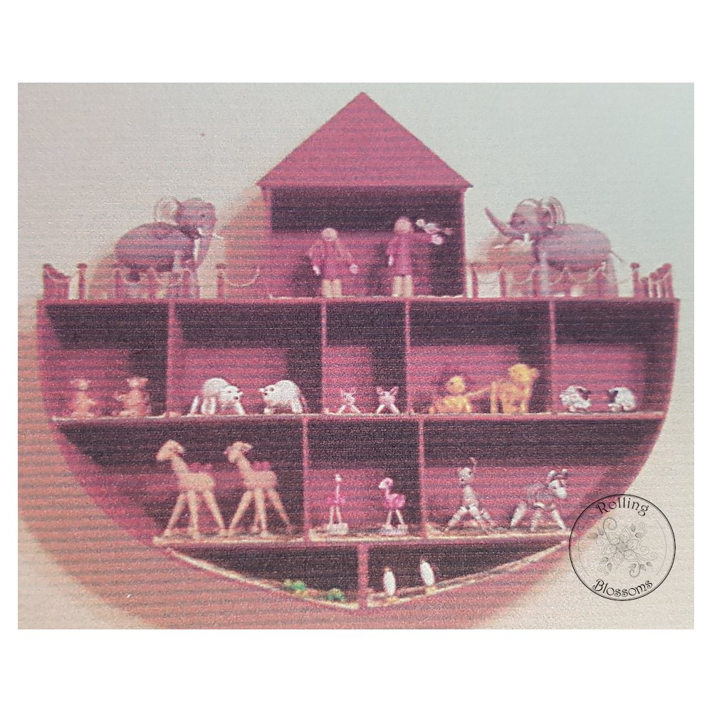 Quilled Noah's Ark Miniature