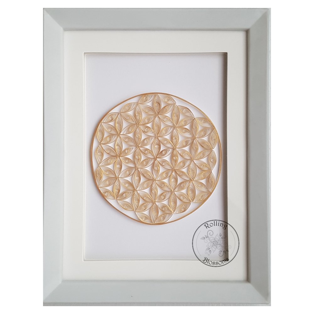Quilled Gold Flower of Life