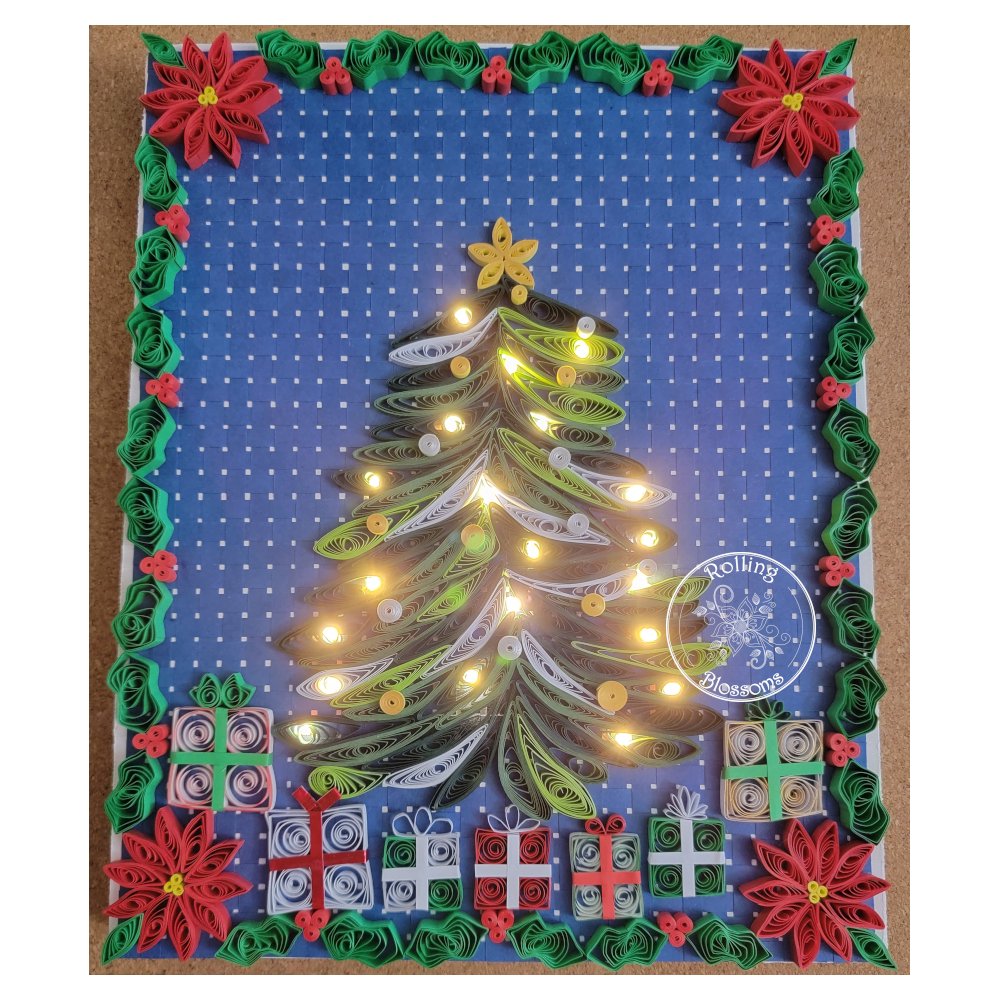 Quilled Light Up Christmas Tree