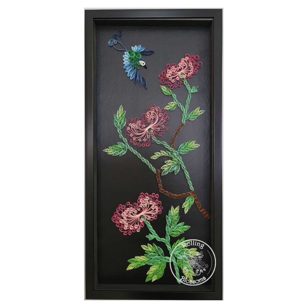 Quilled Fuji Mums Wall Hanging