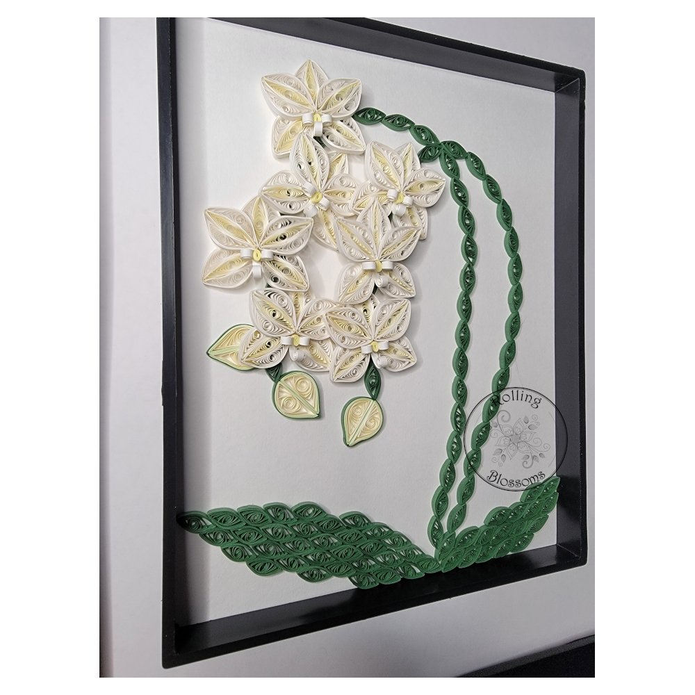 Large quilled orchid wall hanging