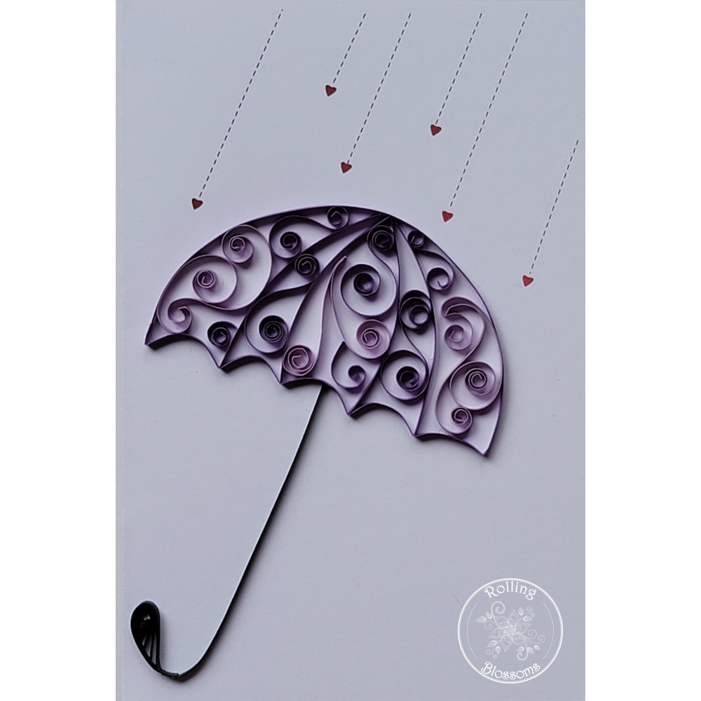 quilled umbrella by rolling blossoms