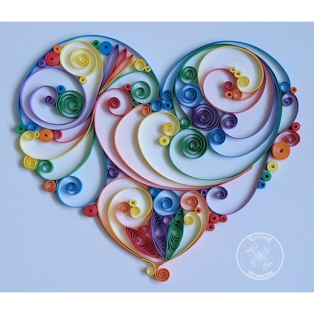 quilled heart by rolling blossoms