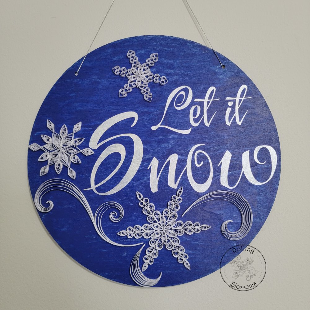 Quilled Snowflake plaque by rolling blossoms