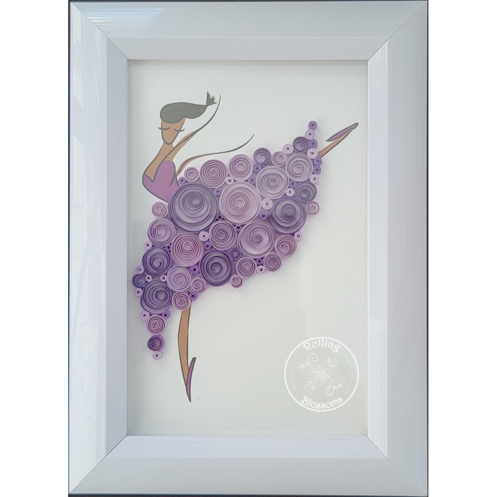 Quilled Dancing girl by rolling blossoms