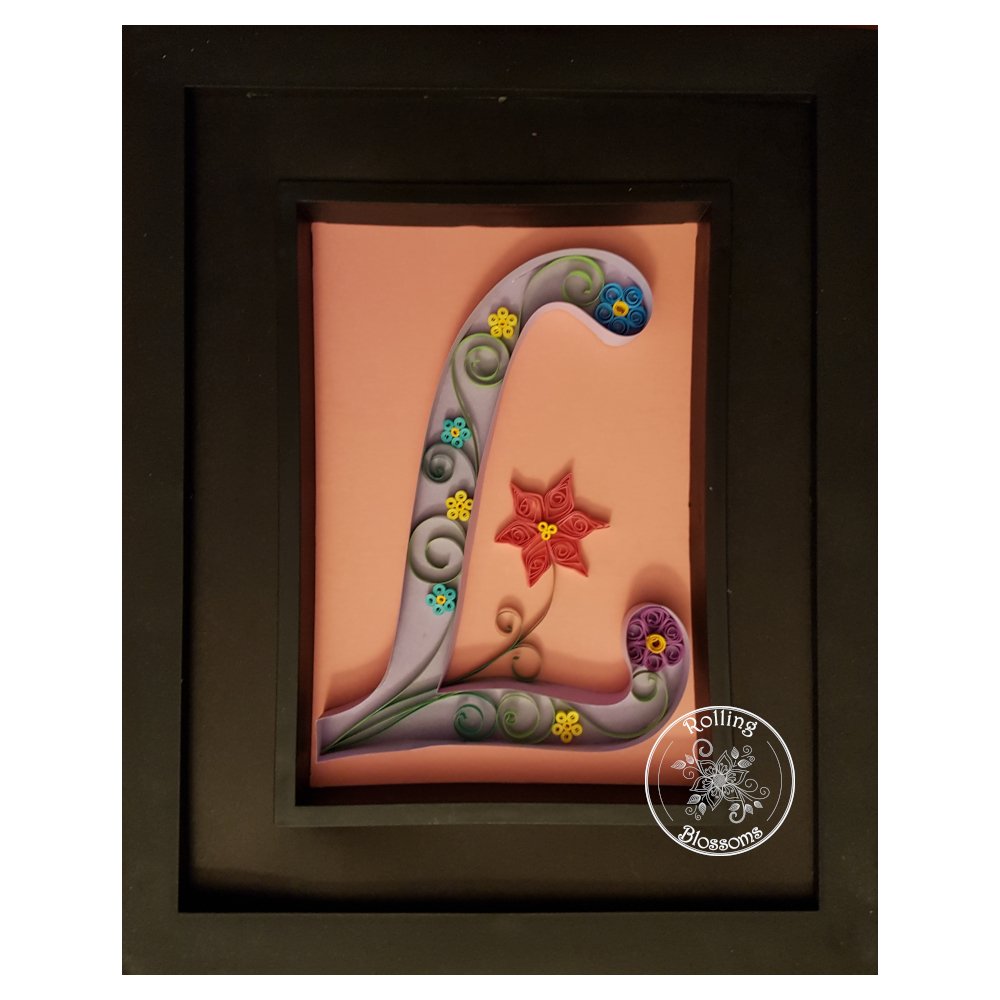 Quilled Monogram L