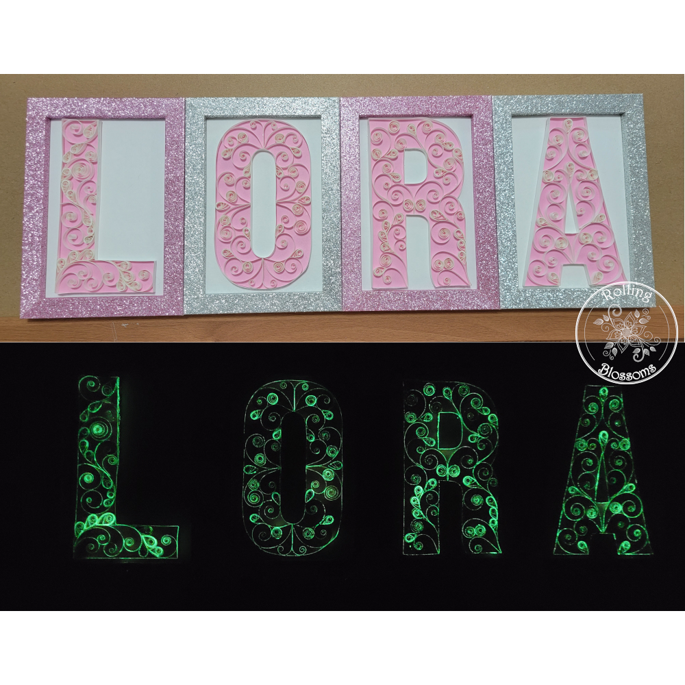 quilled names by rolling blossoms