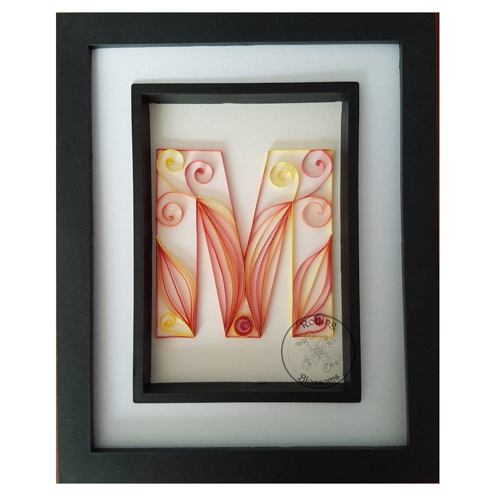 Quilled Monogram M
