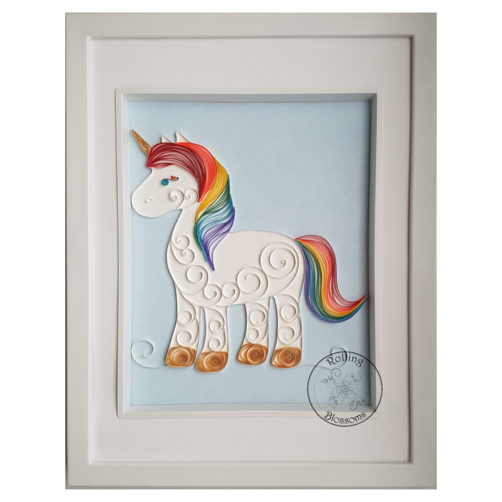 Quilled Rainbow Unicorn