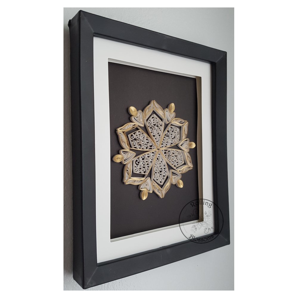 quilled gold snowflake