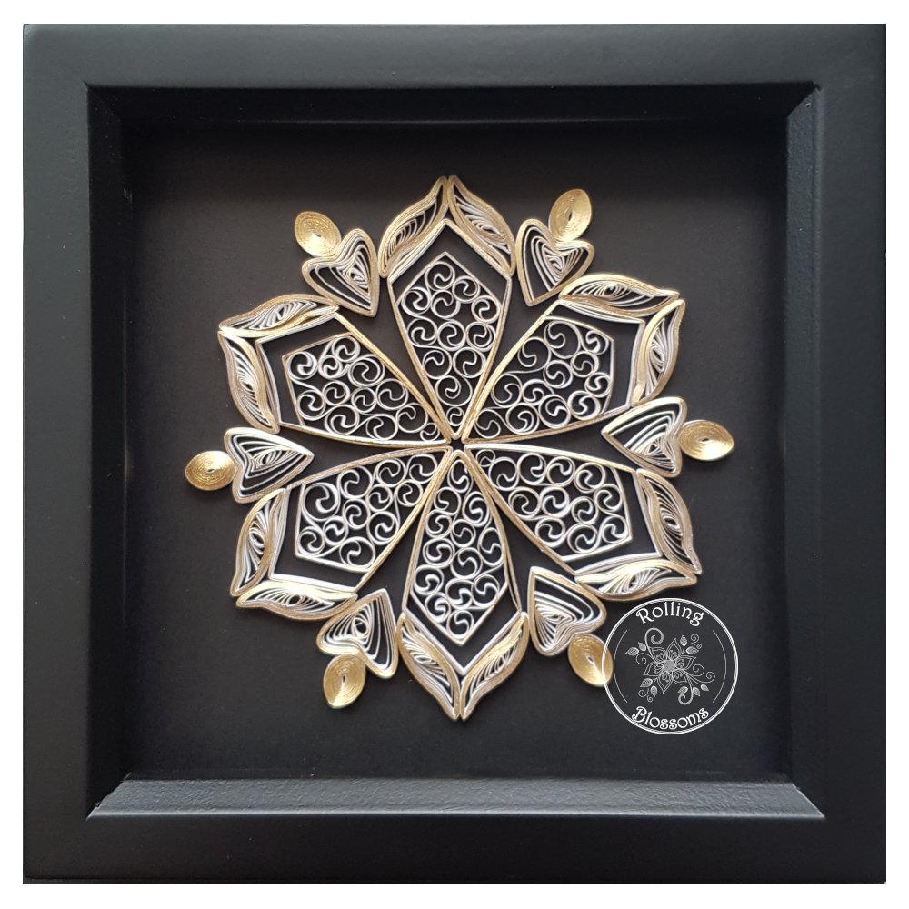 quilled gold snowflake