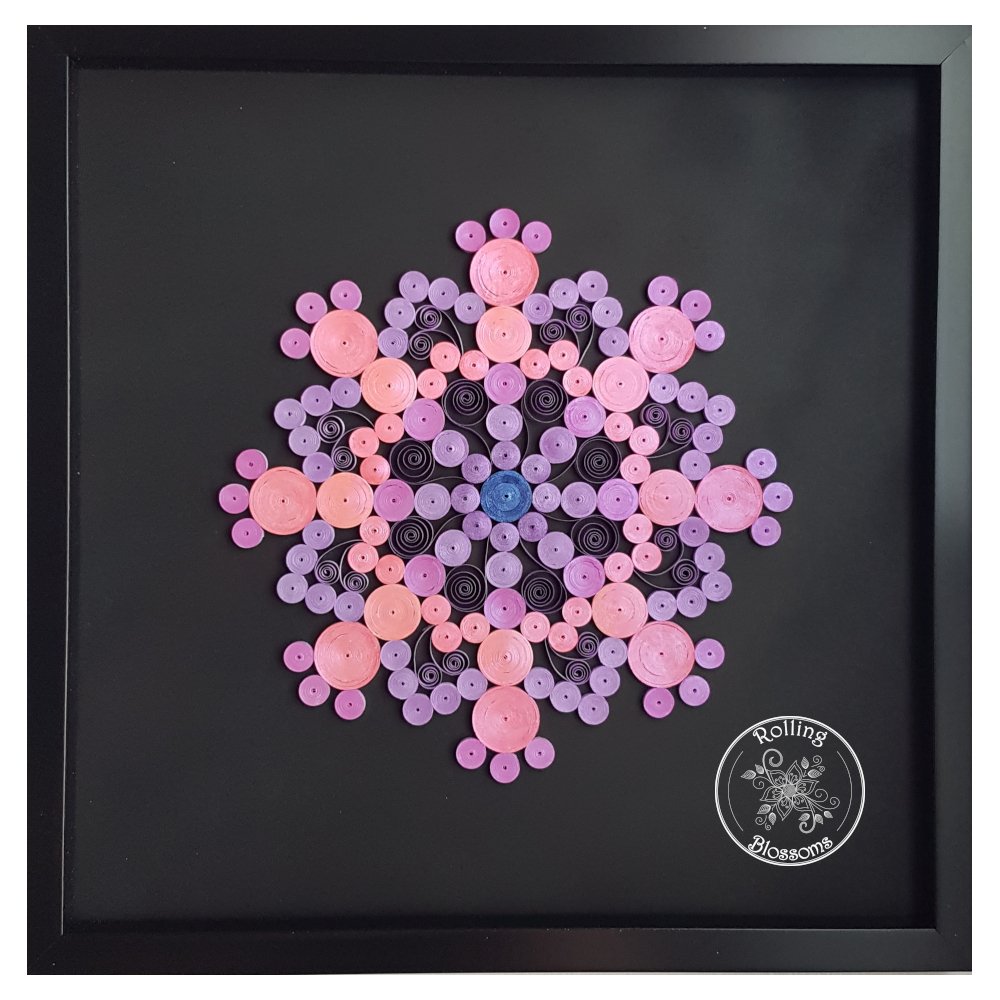 Quilled Iridescent Pink and Purple Mandala Wall Hanging